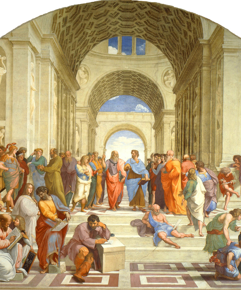 Rafael (1512). Skolen i Athen. Kilde: Wikimedia Commons