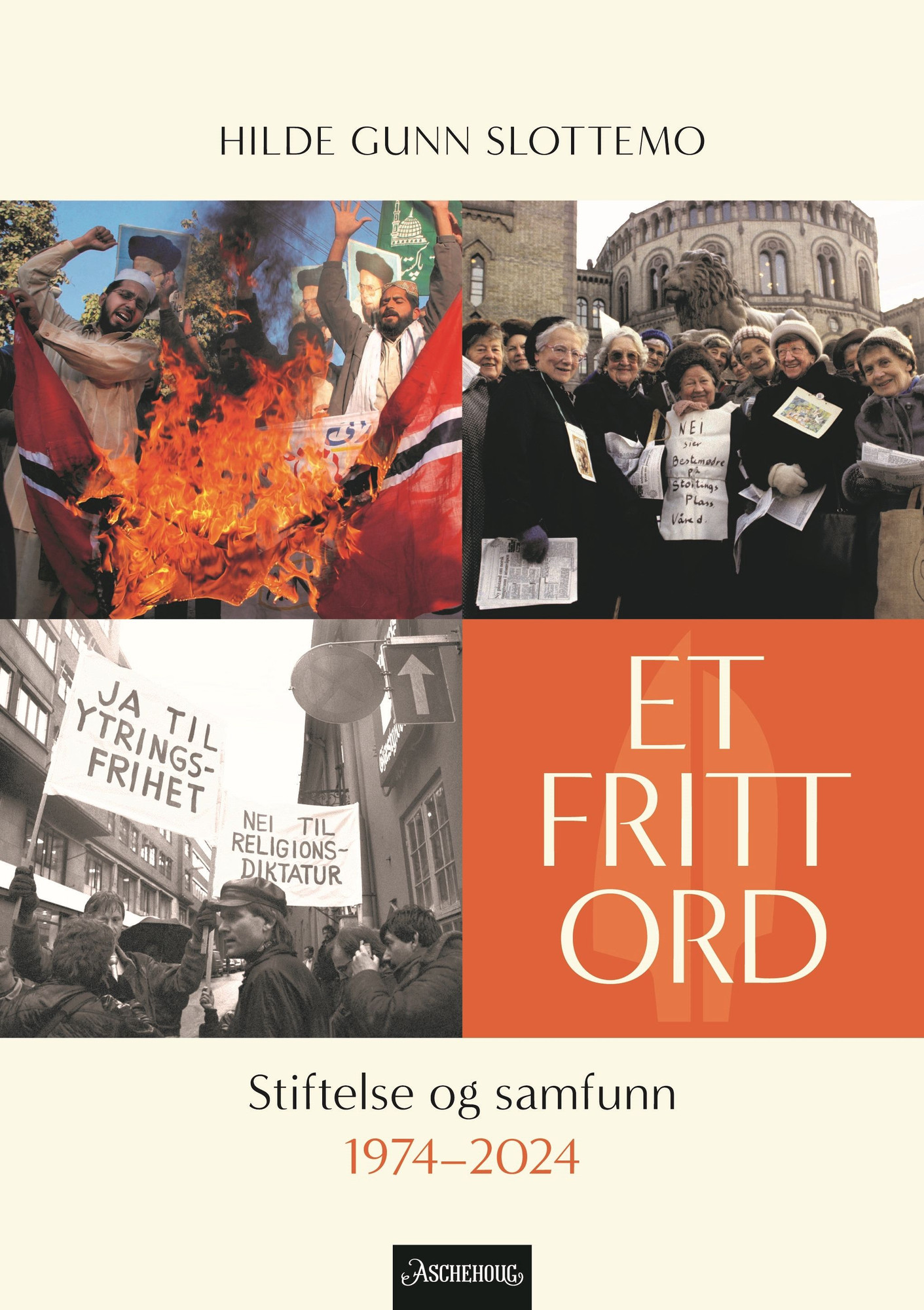 Omslagsfoto av Hilde Gunn Slottemos bok om Fritt Ord.