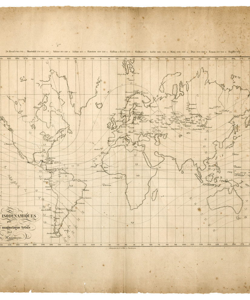 6hansteen kart 1831 isodynamisk