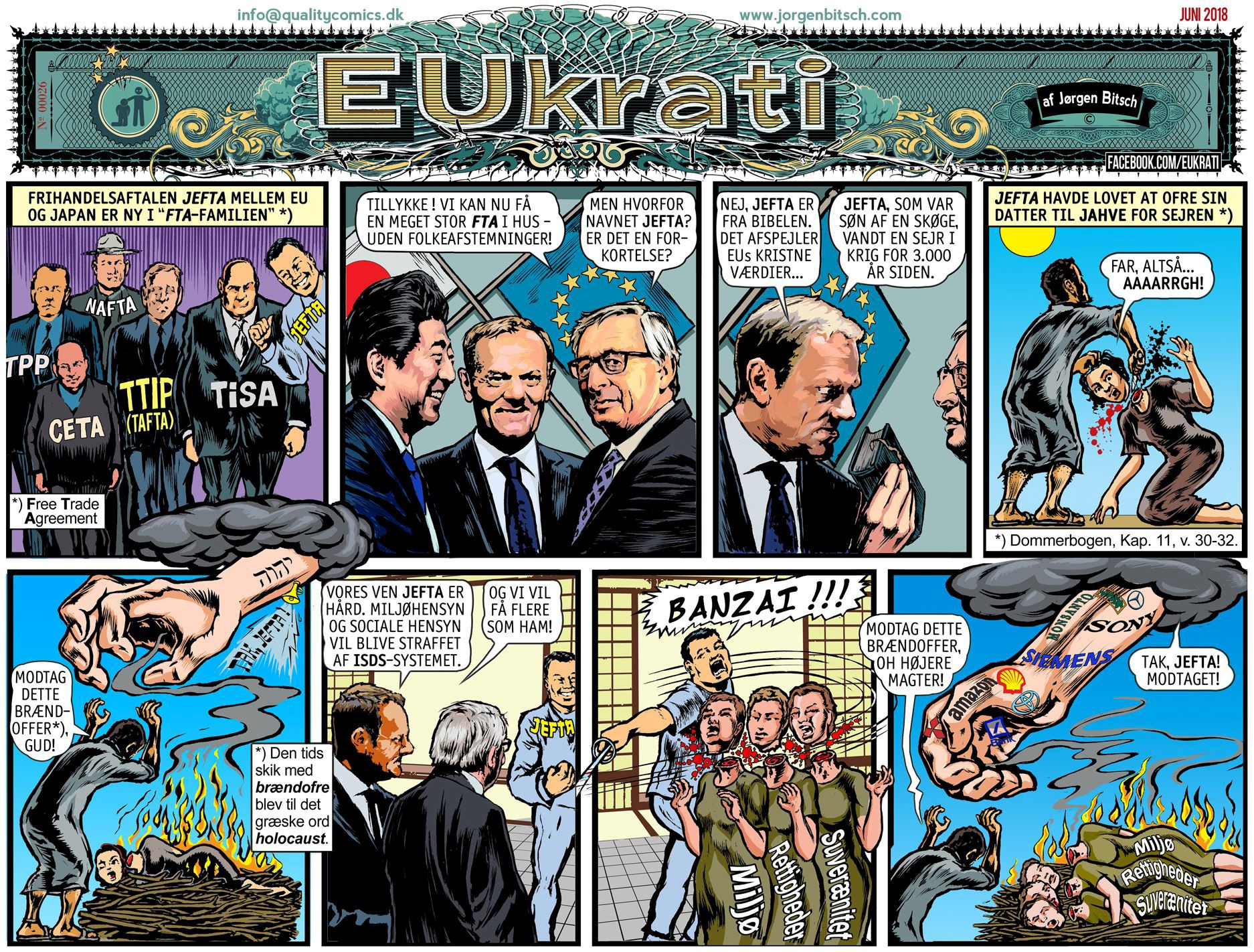 Utdrag fra tegneserien EU-krati av Jørgen Bitsch.